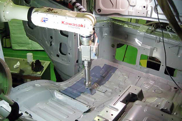 Can apply melting sheet materials without waste