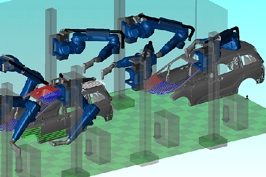 Optimized layouts using offline software