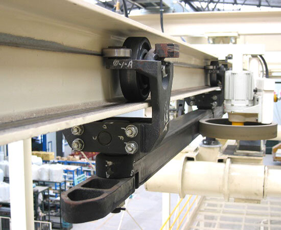 ハンガートロリー部とフリクション方式駆動部の画像