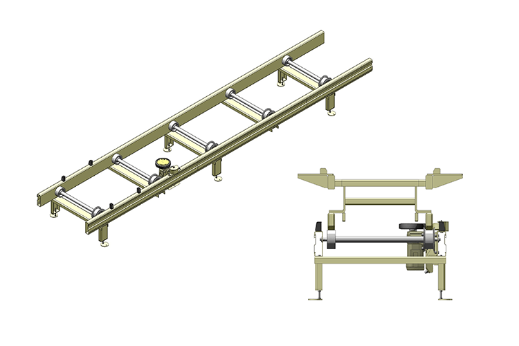 工程間（フリクション方式ローラベッド）の図